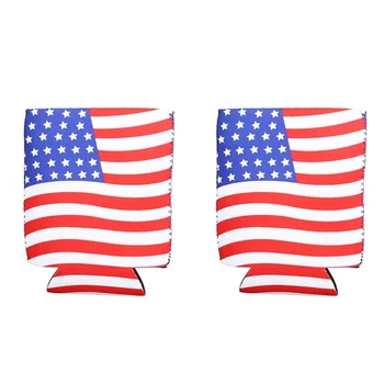 2stk Amerikanske Flag Mønster Ring-Pull Opvarmning Kan Dække Drikkevarer Flaske Dække Drikke Cap (Flag Mønster for Hver 1Pc)