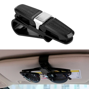 2STK Bil Briller Tilfælde Bærbare Billet-Kort Klemme Bil solskærm Solbriller Holder ABS Briller Klip Auto Tilbehør