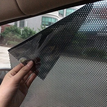 2STK Bil siderude Mesh Film Forruden Net solsejl Mærkat UV-Beskyttelse Bil Statisk Parasol