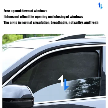 2stk Bil siderude Sun Protector Skygge Magnetiske Privatliv Parasoller 10 Magneter UV-Beskyttelse Beskyttelse Mesh-Skærm Gardin