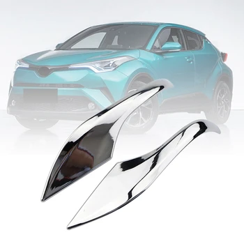 2stk Chrome bakspejlet Beskyttelse Cover Rear View Mirror, Trim Strip for Toyota CHR C-HR 2016-2020 Tilbehør
