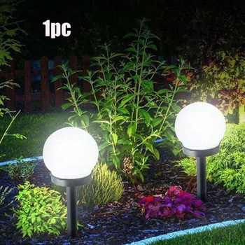 2stk Græsplæne Lys LED Solenergi Lys Udendørs Haven Lys Sti Ball Lampe Vej Landskab Lampe Sol Lamper til Hjemmet Værftet