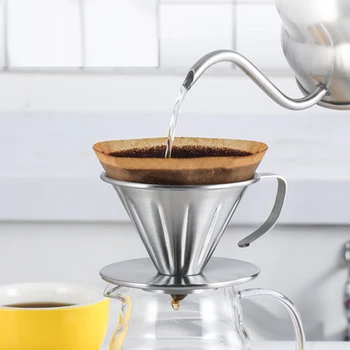 2stk kaffefilter Cup Drop Cup Hånd-Lavet Kaffe Kop Rustfrit Stål Drypper Kaffe Filter Cup