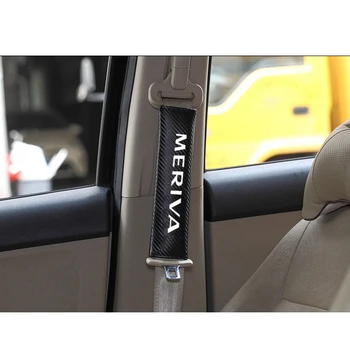 2stk PU-Fashion Car Seat Belt Cover Bil sikkerhedsseler skulder Pads til Opel Meriva