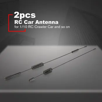 2STK RC Bil Metal Dekorative Antenne til 1:10 RC Crawler Axial SCX10 90046 Traxxas D90 D110 TRX-4 TRX4 Tamiya CC01