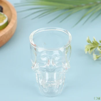 2stk Skull Shot Glas Whisky, Vin, Krystal Flaske Kopper 75ml Gennemsigtig Vin Cup
