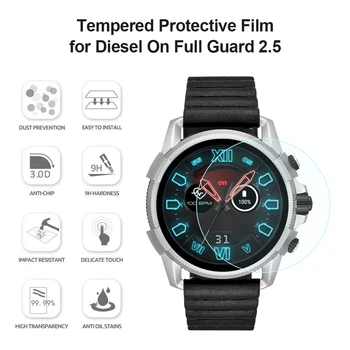 2stk Smartwatch Hærdet Glas Beskyttende Film Dække Skærm Protektor Ærme Tilfælde Tilbehør til Diesel På Full Guard 2.5