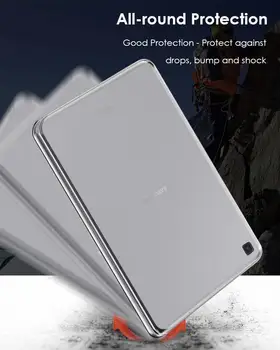 2stk Tilfælde Samsung Galaxy Tab 10.1 2019 T510 T515 Dække Klar, Gennemsigtig Sag Blødt TPU Back Cover Tablet Tilfælde SM-T510 SM-T515