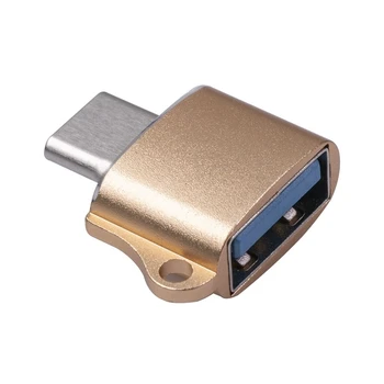 2stk Type-C USB 2.0 Mand Adapter OTG Aluminium Legering