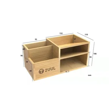 2UUL Træ Container Opbevaring Boks Til Værktøjer Stå Skruetrækker, Tænger Stå Rack