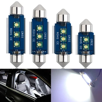 2X C5W Led C10W Guirlande Lys den Indvendige belysning 31mm 36mm 39mm 41mm Bil LED 2/3 Chips Lysdioder Doom Lampe læselampe, 12V Høj Kvalitet
