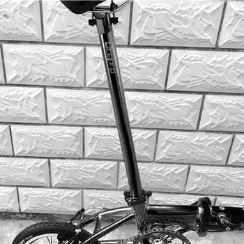 2x Litepro Foldecykel sadelpind Aluminium Legering Ultra-Lys Cykel Sæde, Post-33.9X600mm for Brompton Titanium & Sort