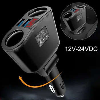 3.1 EN USB-Oplader Adapter Bil Lighter Til Mobiltelefoner, MP3-DVR SUV Auto Tilbehør med LED-Dobbelt Oplader Havne Adapter