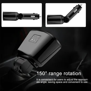 3.1 EN USB-Oplader Adapter Bil Lighter Til Mobiltelefoner, MP3-DVR SUV Auto Tilbehør med LED-Dobbelt Oplader Havne Adapter