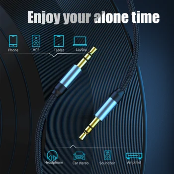 3,5 mm Jack Audio Kabel-mand til Mand Audio-Aux-Kabel-Wire Line Aux Cordspeaker for Samsung S10 Bil Hovedtelefon Højttaler Polybag