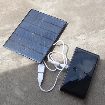 3.5 W Solar Oplader Til Mobiltelefon/Mobile Power Bank Oplader Polykrystallinsk solcellepanel Oplader USB