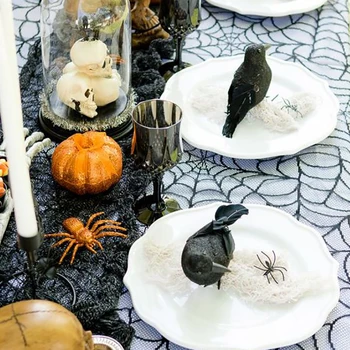 3/5Pcs Halloween Kunstige Krage Dyr Model Raven Part Prop Skræmmende Udsmykning DIY Vise Tilfælde spisebord Hus Dekoration