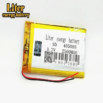 3,7 V 2500mAh 405085 Lithium Polymer Li-Po-li-ion Genopladeligt Batteri celler Til Mp3-MP4 MP5 GPS DVD-mobile bluetooth Højttaler