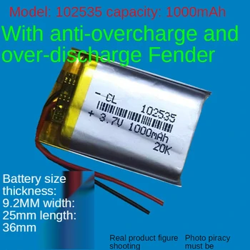 3,7 V lithium polymer batteri-900mAh 102535 egnet til optageren Bluetooth headset 982535 batteri Til Spil Tilbehør Batteri