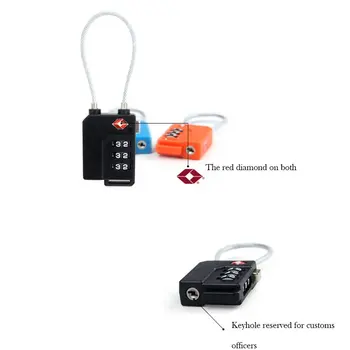 3 Cifret Password Lock Stål Sikkerhedslås Kuffert Bagage Kodede Låse Skab Skab Skab Hængelås