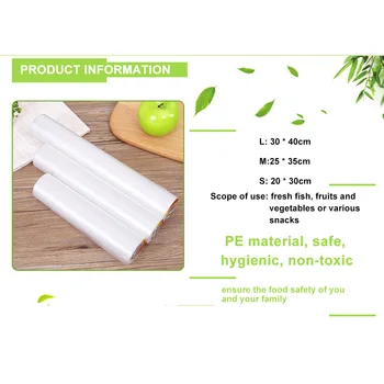 3 in1 Mad, Frugt Opbevaring Wrap Tasker Roll Breakpoint Holde Frisk Køleskab Fødevarer Emballage Poser Støtte Mikrobølger Varme