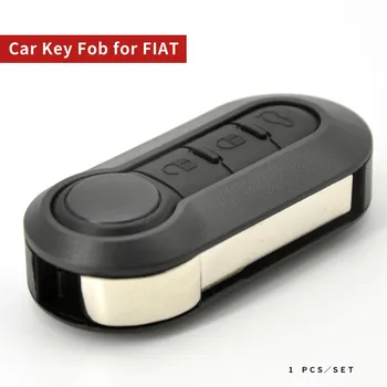 3 Knapper Flip Folde Bil Centrale Shell For Fiat 500 Og Punto Ducato Stilo Panda Fob Ekstern Blade Fjernbetjening Auto Key Pad Cover