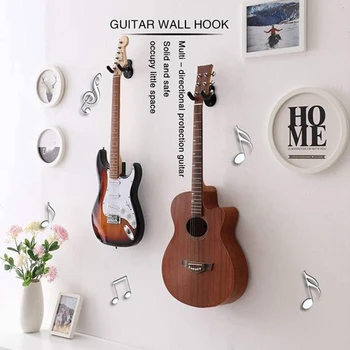 3 Pack Guitar vægbeslagene,Guitar-Formet Metal Guitar-vægophæng med Skruer,til Akustisk El-Bas Guitarer