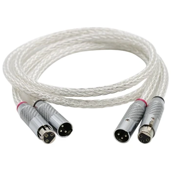 3 Pin XLR Mikrofon Kabel, 8AG Sølv Forgyldt Mandlige og Kvindelige Audio Kabel til Studie Indspilning, Mikser og Højttalere