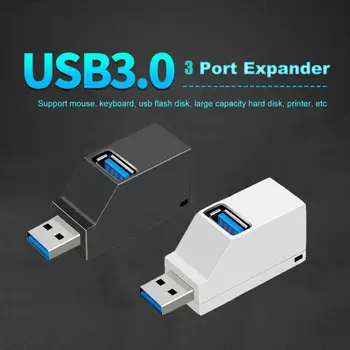 3 Port USB-Hub, Mini-USB 3.0 High Speed Hub Splitter-Boksen Til Bærbare PC, U Disk Card-Læser Til IPhone Xiaomi Mobiltelefon Hub