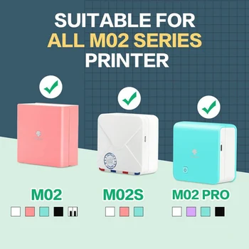 3 ruller/kasse Phomemo Selvklæbende Termisk Farverige Papir Printbart Mærkat Mærkat Papirer for Phomemo M02/M02S/M02Pro Printer