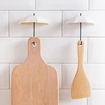 3 Stk Paraply-Formede Kroge Kreativ Key Hanger Rack Hjem Væggen Dekorative Kroge Køkken, Badeværelse Multifunktionelt Indehaver