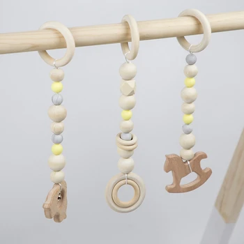 3 Stk/Sæt Nordiske Baby Fitness Frame Spil Vedhæng Sensoriske Børnehave Ring-Pull-Toy Trænings-Og Rack Hængende Baby Bidering Fitnesscenter Legetøj