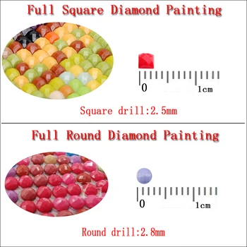 3 stykker Fuld Square/Runde Bor Diamant Mosaik Painting abstrakt Gyldne Blade Diamant Broderi Rhinestones Billeder
