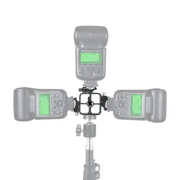 3 Triple Koldt Hot Shoe Mount Paraply Holder Kamera Speedlite Justerbar Flash Beslag til Speedlight-Lys LED-Skærme