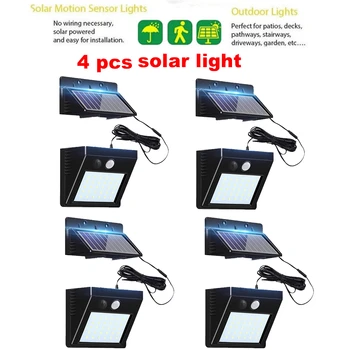 30 LED Solar Lys LED Udendørs Vandtæt Motion Sensor Sol væglampe For at Have Fire Transportformer Justerbar Sol Lampsoptional s