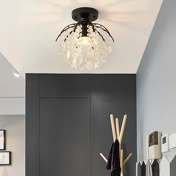 30 x 32cm Nordisk Stil Krystal loftslampe til Soveværelse Belysning Balkon Lampe Midtergangen LED Loft Lampe Verandaen Dekoration