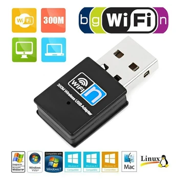 300Mbps Trådløse USB LAN-Adapter WIFI 802.11 n/b/g WLAN-Kort, wifi-adapter