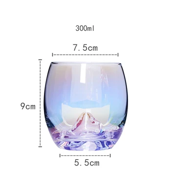 300ml Rainbow Glas Kop Dråbeformet Krystal CupJapanese Stil Husstand Farverige Personlighed Glas Net rødvin Glas