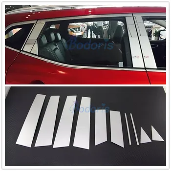 #304 Rustfrit Stål Vindue Moudling Trim Panel Protektor Bil Styling For Nissan Qashqai 2016 2017 2018 Tilbehør