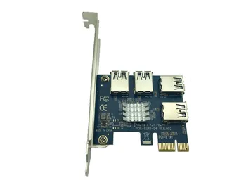 30stk/masse Aad i PCIe-Kort 1 til 4 PCI Express 1X Slots Riser-Kort Mini-ITX til 4 Port USB 3.0 Adapter Port Multiplier Kort VER002