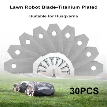 30stk Sæt Weeder Blade Titanium-belagt Rustfrit Stål Intelligent Græsplæne Robot Vinger Weeder Dele Elektrisk Værktøj Tilbehør