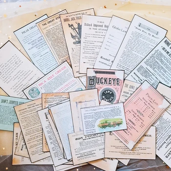 32Pcs/Pack Vintage engelsk Avis Mærkat Mærkat DIY Håndværk Scrapbooking Album Junk Tidende Glad Planner Dekorative Klistermærker