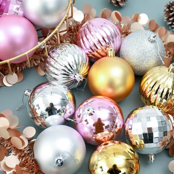 34pcs juletræ Hængende Pendel Ornamenter Malede Christmas Ball Sæt Xmas Party Hjem Bryllup Dekorationer