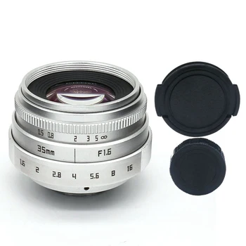 35mm F1.6 C-Mount-Kamera Linse med Adapter Ring til PanasOnic Olympus
