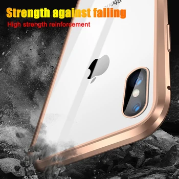 360 Magnetiske Adsorption Metal Case Til iPhone 12 11 Pro XS Max X XR Dobbelt-Sidet Glas cover Til iPhone 7 8 6s Plus SE 2020 Dække