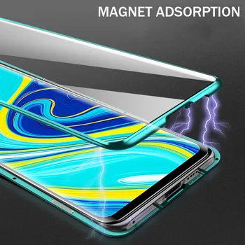 360 Magnetiske Adsorption Metal Tilfælde For Xiaomi Mi 10 9T 10T Pro Redmi Note 10 9s 8 8T 7 Pro Lite X3 9C Dobbeltsidet Glas Cover