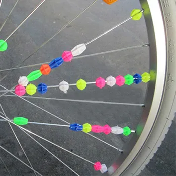 36Pcs Plast Multi-farve Cykel Cyklus, hjuleger, Perler Børn Cykler Decors