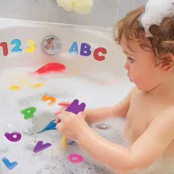 36Pcs/sæt Baby Badekar Legetøj Flydende Bogstaver Og Tal Badning Badeværelse Vand Tidlige Kognitive Toy Op Baby Legetøj Pædagogiske A1T9