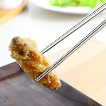 38.8 CM Udvidet Rustfrit Stål Spisepinde Chop Sticks Smuk Til Nudler Hot Pot, Stegt Dej Pinde