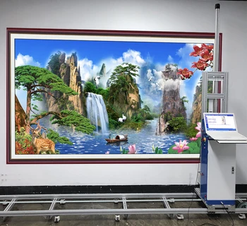 3D Baggrund Wall Digital Inkjet Printer Lodret Væg Maleri Maskine